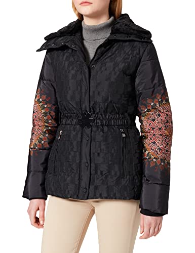 Desigual Damen Coat AGGU Mantel, Schwarz (Negro 2000), (Herstellergröße: 38)
