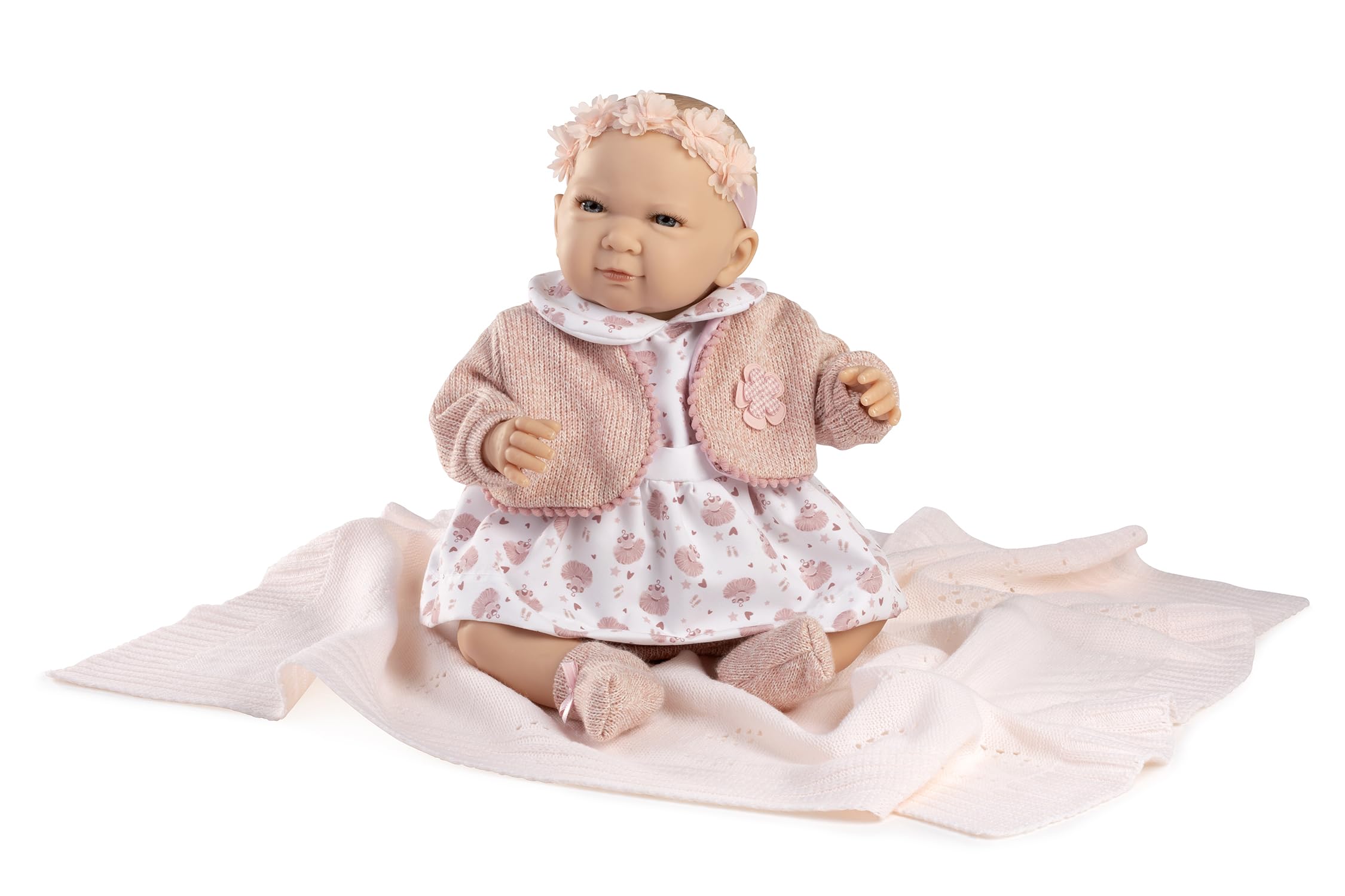Berbesa Mein Kleiner Reborn, Puppe mit rosa Decke