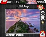 Schmidt Spiele 59348 Mark Grey, Nugget Point Lighthouse, The Catlins, South Island - New Zealand, 3000 Teile Puzzle