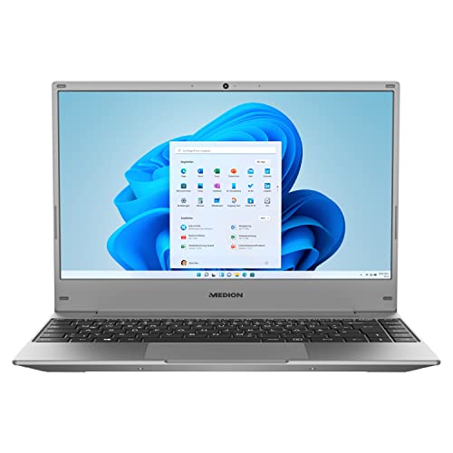 MEDION 33,7 cm (13,3 Zoll) Full HD Notebook (Intel Pentium Silver N5030, 128GB SSD, 4GB DDR4 RAM, Webcam, Win 11 Home S Modus)