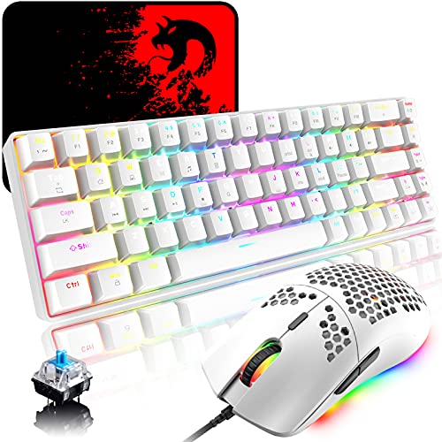Keyboard and Mouse Set 3 in 1 White