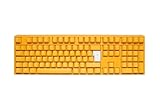 Ducky One 3 Yellow - Mechanische Gaming Tastatur Deutsches Layout im Fullsize-Format mit Cherry MX Clear Switches, Hot-Swap-fähig (Kailh-Sockeln) und RGB-Beleuchtung