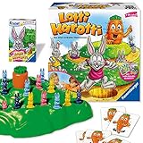 Ravensburger Lotti Karotti, Gesellschaftsspiel für Kinder und Erwachsene, 2-4 Spieler, ab 4 Jahren, inklusive Lotti Karotti Quartett Kartenspiel, Amazon Sonderedition