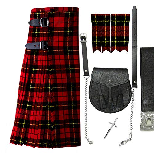 Tartanista - Herren Kilt-Set - 5-teilig - Wallace - Taille (Nabelhöhe): 76,2cm (30“)/Länge: 61cm (24“)