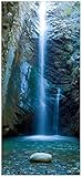 posterdepot ktt0225 Türtapete Türposter Wasserfall bei Sonneneinfall-Größe 93 x 205 cm