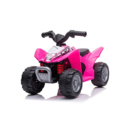 Sport1 Elektro-Quad für Kinder, Honda TRX 250X, Kindermotorrad 6 Volt, Geschwindigkeit 2,8 km/h, Maße: 65,5 x 38,5 x 43,5 cm, für Kinder bis 20 kg, wiederaufladbarer Akku, mit Ladegerät, rosa