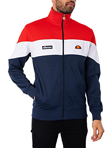 ellesse Caprini Trainingsjacke Reißverschluss Rot/Marineblau/Weiß SML