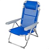 AKTIVE 62635 Stuhl, Aluminium, blau, Mediano