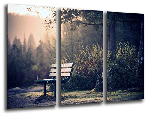 Wandbild - Landschaftspark, Natur, 97 x 62 cm, Holzdruck - XXL Format - Kunstdruck, ref.26102
