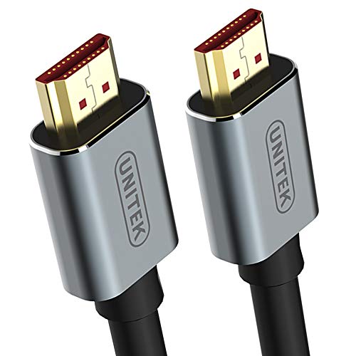 UNITEK 10 Meter HDMI-Kabel (M-M), Ver. 2.0, 4K@60p, Audio-Video I Durchmesser 7,3 mm, 100% Kupfer, High Speed mit Ethernet HDMI Kabel, Monitorkabel, Displaykabel, Schwarz, Aluminiumhüllen