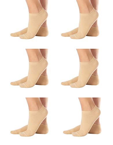 CALZITALY 6 Paar Unisex Socken aus Baumwolle für Sport und Training | Weiß, Schwarz | 35/38, 39/42, 43/46 | Made in Italy (Beige, 43-46)