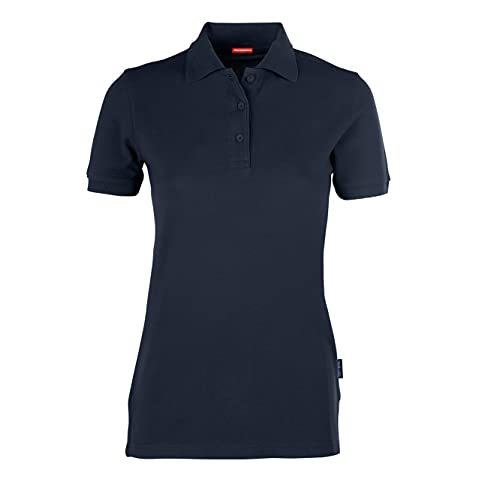 HRM Damen Heavy Performance Polo, navy, Gr. 2XL I Premium Polo-Shirt Damen I Basic Polohemd bis 60°C waschbar I Hochwertige & nachhaltige Damen-Oberteile I Workwear