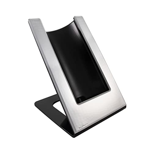 Thermische Gestelle Kühlerflasche mit schwarzer Basis mit Silberplatte glänzend silber (schwarz mit satinierter Platte)