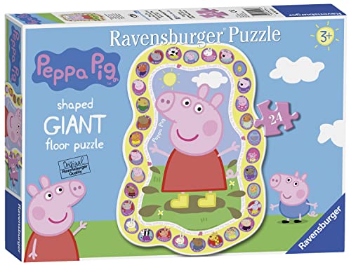 RAVENSBURGER 135312 Peppa Pig 5545 Wutz – 24-teiliges riesiges Boden-Puzzle – für Kinder ab 3 Jahren