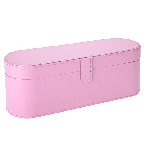 Aufbewahrungsbox für Haartrockner, PU-Lederbox mit Weichem Innenfutter zur Aufbewahrung des Dyson-Haartrockners(rosa)