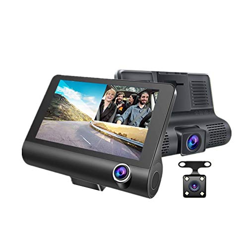 Dash Cam Mit Verstecktem Design Autokamera 1080P Ultra Hd Auto-Videorecorder Mit 170° Weitwinkel, Super Nachtsicht,Loop-Aufnahme Und G-Sensor, ParküBerwachung Three lenses,One Size