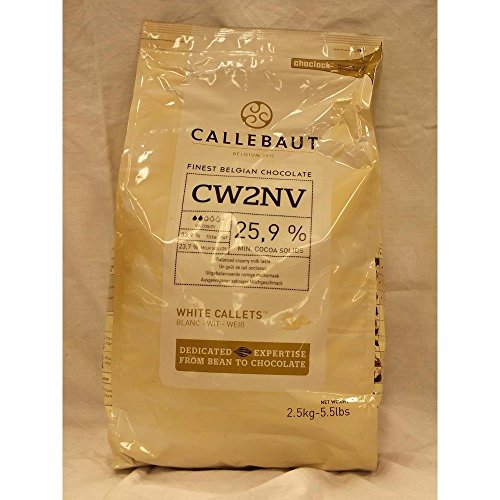 Callebaut Finest Belgian White Chocolate Callets min. 25,9 % 2500g Beutel (Feinste Weiße Schokoladenkuvertüre)