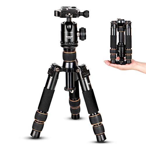 Koolehaoda KQ-166 Reise-bewegliches Ministativ mit Kugelkopf für DSLR Kamera Canon Nikon (KQ-166N)