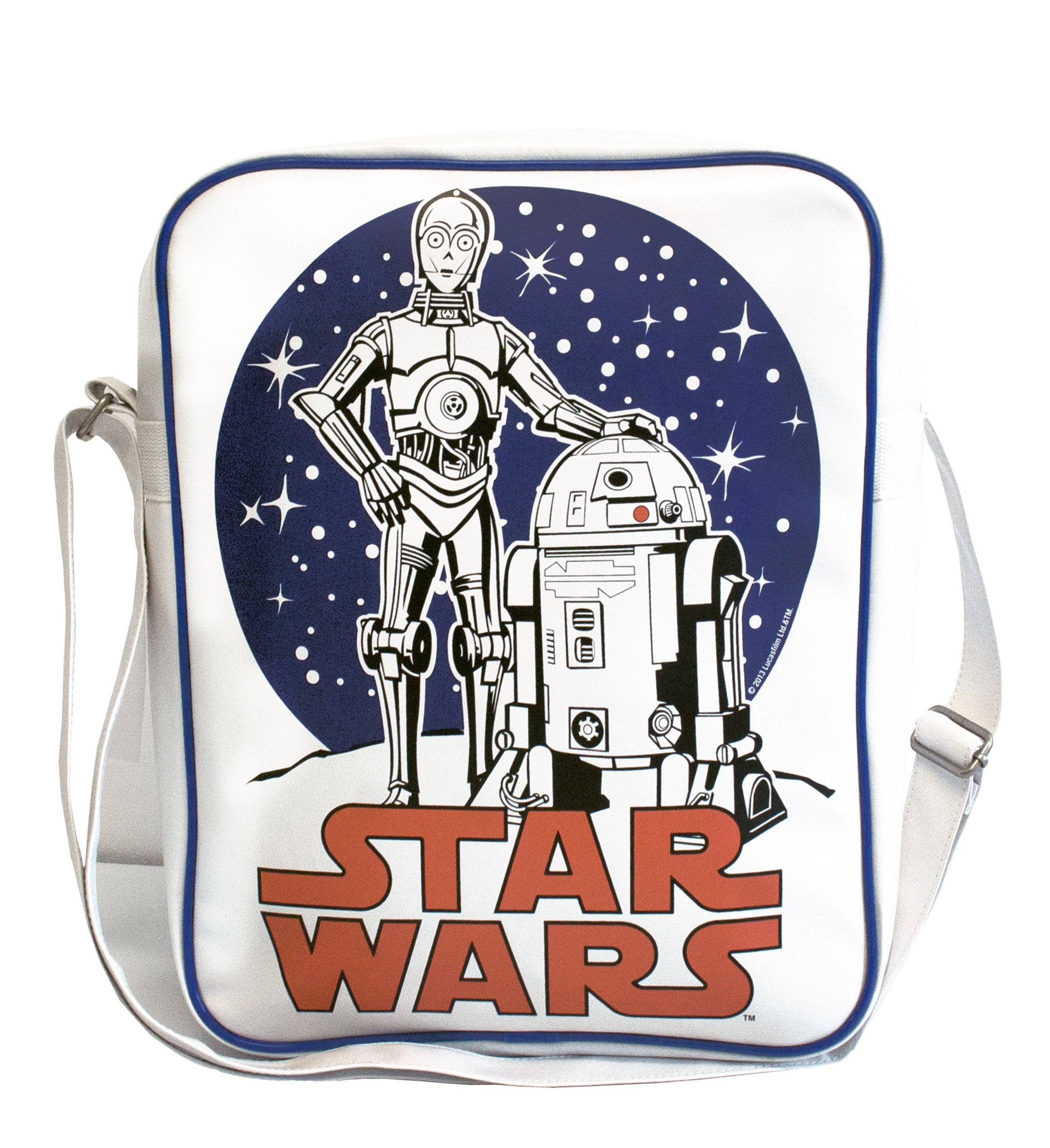 Logoshirt Tasche Krieg der Sterne - Star Wars - C-3PO R2-D2 - Umhängetasche - Schultertasche - Sporttasche - weiss - Kunstleder - Lizenziertes Originaldesign
