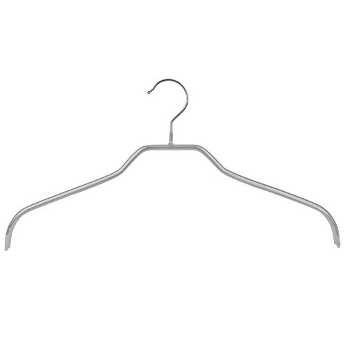 Mawa Kleiderbügel, 41 cm, Silhouette, Wear Damen Premium Kleiderbügel, 100 Stück, silberfarben