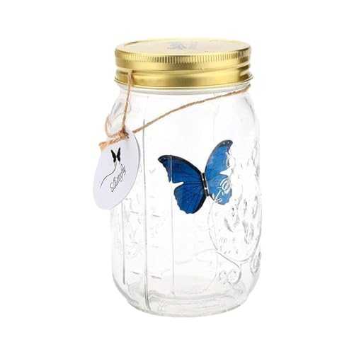 Schmetterlings-Auffangglas, Batteriebetriebener Animierter Schmetterling In Einem Einmachglas, Einfach Zu Verwendende Romantische Schmetterlingskollektion Für Zuhause, Desktop