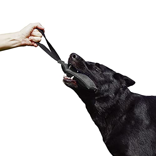 Dingo Gear Baumwolle-Nylon Beißwurst für Hundetraining K9 IGP IPO Obiedence Schutzhund Hundesport, mit Einem Griff 7 x 20 cm Schwarz S00069