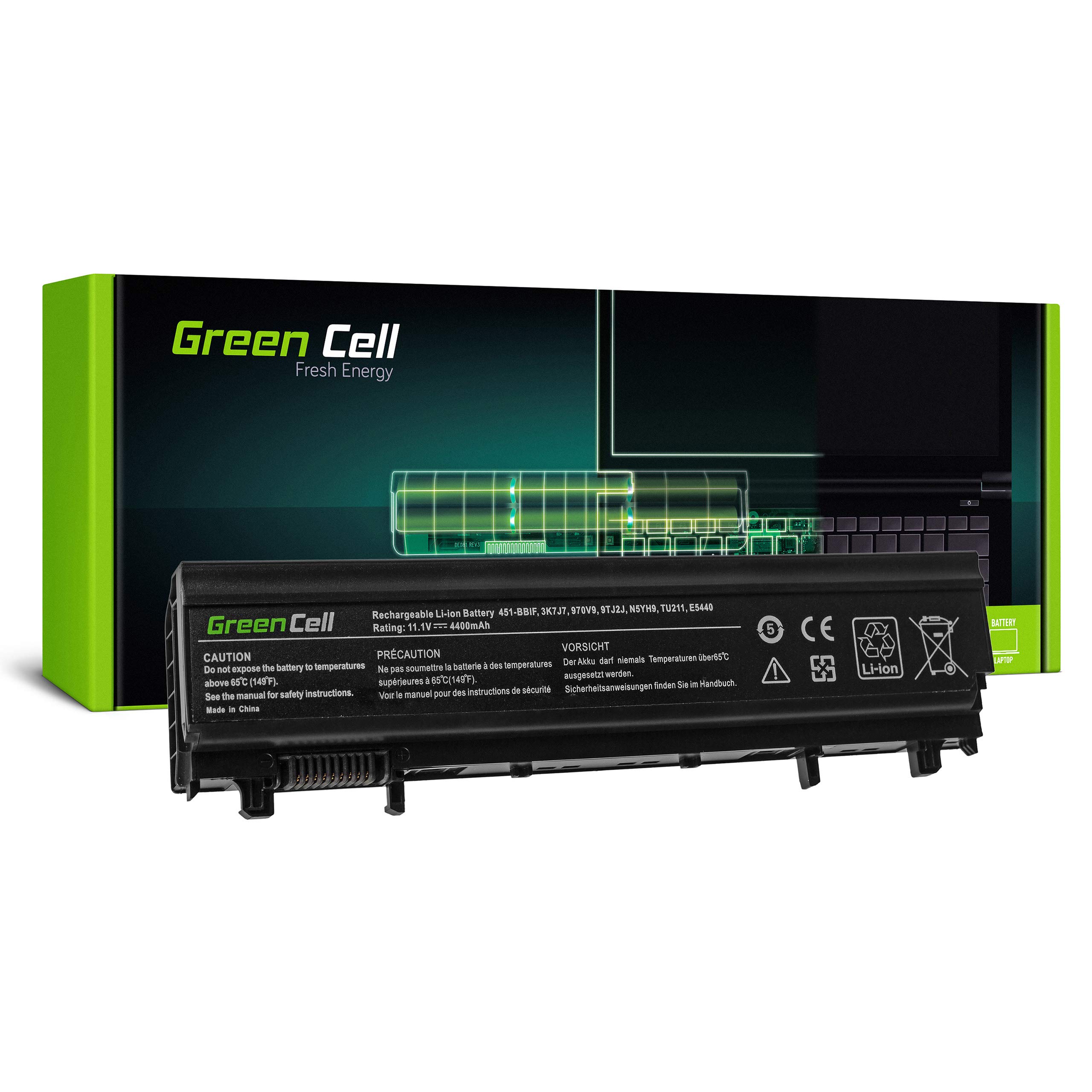 Green Cell VV0NF VVONF N5YH9 WGCW6 Laptop Akku für Dell Latitude E5440 E5540
