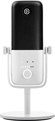 Elgato Wave:3 Weiß - Premium-USB-Kondensatormikrofon mit digitaler Mixing-Lösung, Anti-Clipping-Technologie und kapazitivem Sensor für Stummschaltung, für Streaming und Podcasting