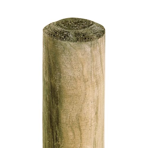 HaGa® Holzpfahl 5 Stk. Ø5cm in 150cm Höhe | Kesseldruckimprägniert (grün), Witterungsbeständig – Perfekt für Garten, Landwirtschaft und Außenprojekte