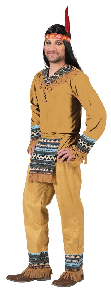 Funny Fashion Indianer Cherokee Herren Kostüm Gr. 52 54