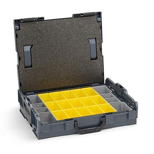 Bosch Sortimo L BOXX 102 | Größe 1 | Professioneller Werkzeugkasten leer Kunststoff inkl. Insetboxenset B3 | Ideale Werkzeug Aufbewahrung
