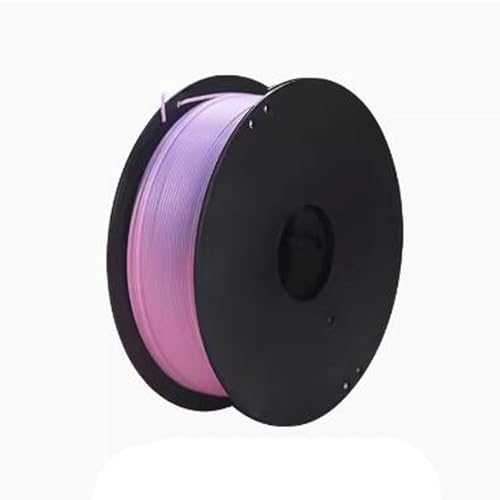 Cmnsjl 3D-Druck-Verbrauchsmaterial, Temperaturänderung 2-Farben PLA+1,75 mm Wärmeempfindlichkeitsdraht, 3D-Linie-Material FDM-Alterungswiderstandsgenauigkeit +/- 0,03 mm, 1 kg Spule,Purple Turns pink