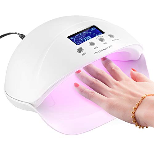 SH-RuiDu LED Nageltrockner, 50W UV LED Nagellampe mit 3 Timer Einstellung für Nagelhärtung Gel Nagel Nagellack
