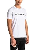 Antony Morato Herren Logo T-Shirt mit kurzen Ärmeln, weiß, Large