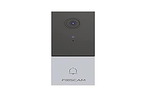 Foscam VD1 WiFi Türklingel mit Bewegungs- und Tonerkennung, 4 MP Auflösung, kompatibel mit Google Home und Amazon Alexa, Grau