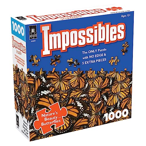 University Games 33405 Impossibles Puzzle-Butterfly Kisses, weiß, One Size
