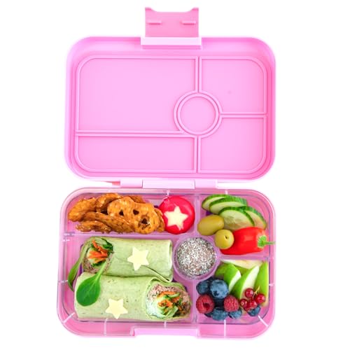 yumbox Tapas Bento-Lunchbox mit 5 Fächern, auslaufsicher, für VorJugendliche, Jugendliche und Erwachsene (Capri-Pink)
