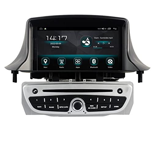 RoverOne Android System Auto DVD Player für Renault Megane III 3 Fluence 2009 2010 2011 mit Multimedia Stereo GPS Navigation Radio Bluetooth USB MirrorLink