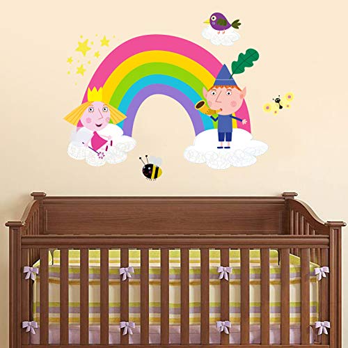 Ben & Holly's Little Kingdom Rainbow Wandaufkleber, Vinyl, 120 cm breit x 80 cm hoch