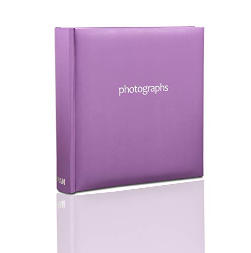 ARPAN Einstecktasche Buchgebundenes Memoalbum für 200 Fotos 10 x 15 cm, violett, 23 x 23 cm
