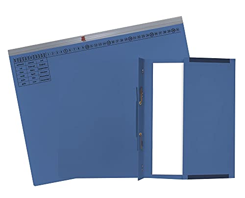 Exacompta 370207B Packung mit 25 Kanzlei Hängehefter Exaflex Premium mit Rechtsheftung (aus extra starkem Karton, 320 g/qm, mit großen dehnbaren Tasche zur Aufnahme von losem Schriftgut) 1 Pack blau