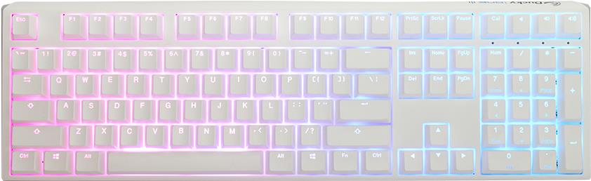 Ducky One 3 Aura White Gaming Tastatur, RGB LED - MX-Silent-Red (US) (DKON2108ST-SUSPDAWWWWC1)