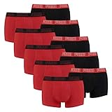 PUMA 10 er Pack Short Boxer Boxershorts Men Pant Unterwäsche kurz 100000884, Farbe:002 - Red/Black, Bekleidungsgröße:S