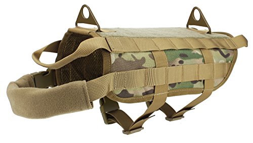 Taktische Jagdhundtraining Molle Weste Camouflage Hundegeschirr Größe M / L / XL