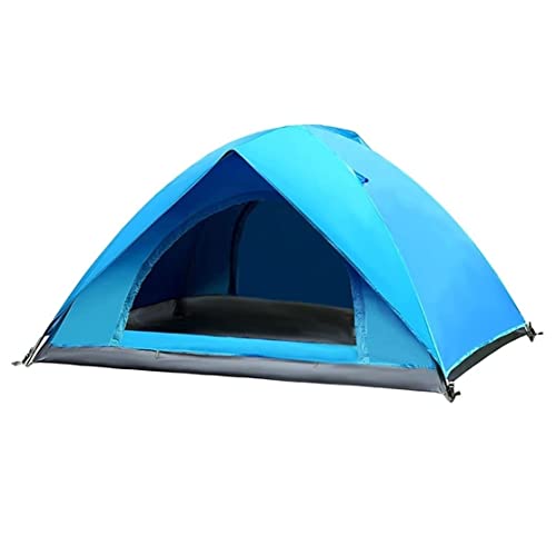 ATHUAH Zelte Campingzelt Anti-Wind-Geschwindigkeit Offenes Zelt Wasserdichtes Anti-UV-Touristenzelt 1-2 Personenschichten Außenzelt Dual-Use-Zelt Zelt Wandern und Reisen (Blau: C, Größe: 205 x 155 x