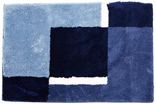 Kleine Wolke 4598769225 Dakota Badteppich Polyacryl blau, blau, 60 x 90 cm