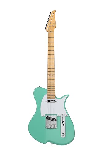 Vola Vasti V3 MC E-Gitarre, Eschenkorpus, Ahornhals, Nickelbünde, moderner C-Hals, hergestellt in Japan (Surf Green)