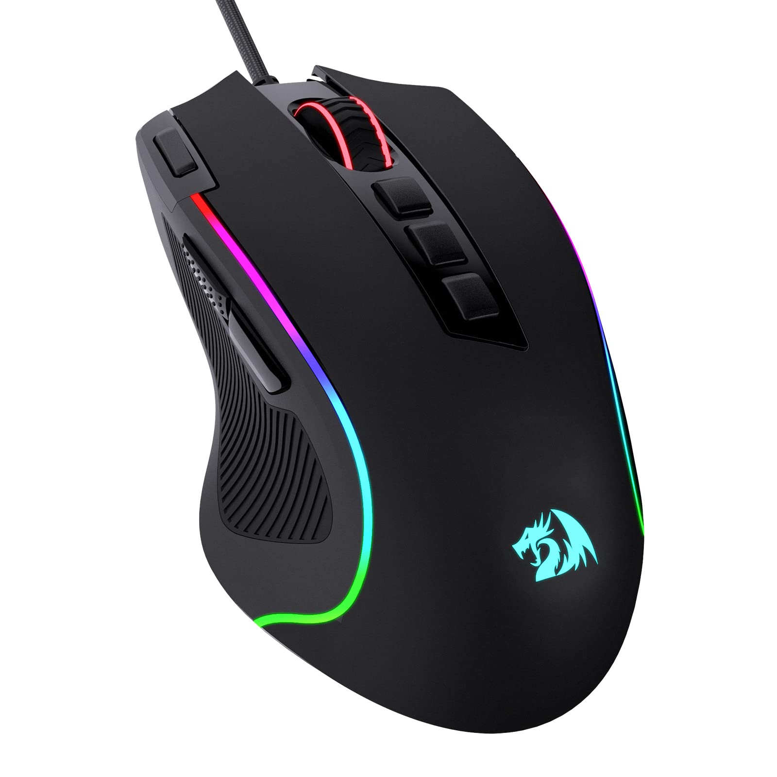 Redragon M612 Predator RGB Gaming Maus, 8000 DPI kabelgebundene optische Gamer-Maus mit 11 programmierbaren Tasten & 5 Hintergrundbeleuchtungsmodi, Software unterstützt DIY Keybinds Rapid