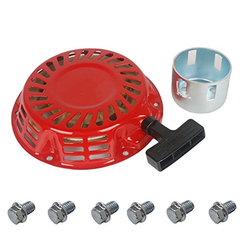 OxoxO Recoil Starter Cup with Pull Start Rcoil Starter for Honda Gx120 Gx140 Gx160 Gx200 Generator 4/5.5/6.5 HP Engine Motor Parts + 6pcs Recoil Starter Bolt