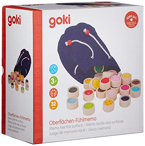 Goki 59004 - Oberflächen-Fühlmemo im Baumwollbeutel